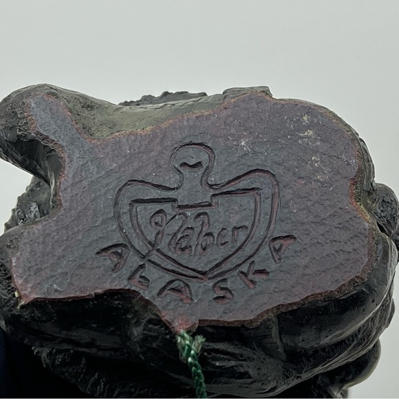 Inuit Naber Coal Sculpture Alaska Homer Kachemak Bay Indigenous Eskimo Vintage - Picture 11 of 13